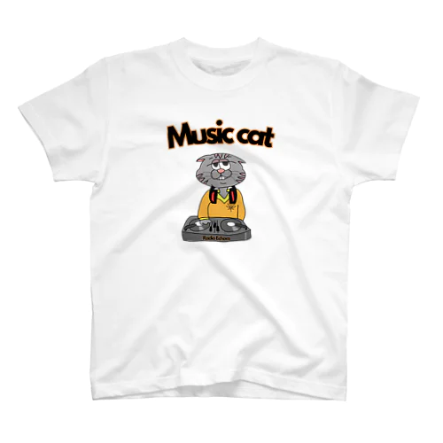 Music cat スタンダードTシャツ