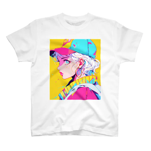 Cool Pop AI Girl 01 スタンダードTシャツ