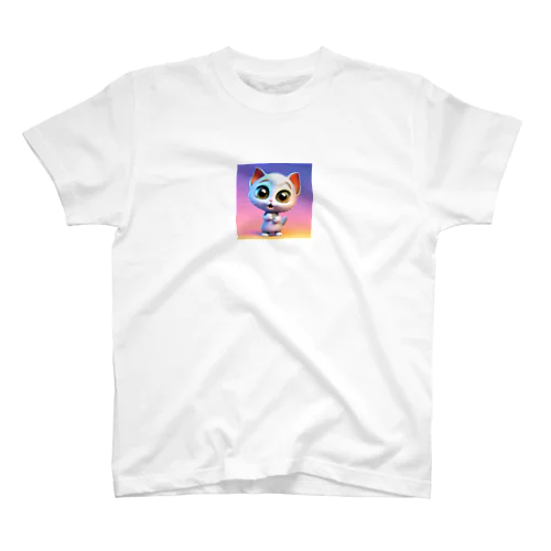 ３Dモデル　ねこ スタンダードTシャツ