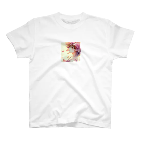 水彩画　少女 Regular Fit T-Shirt