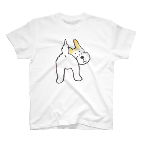 立ち耳フォックステリア（振り返り） Regular Fit T-Shirt