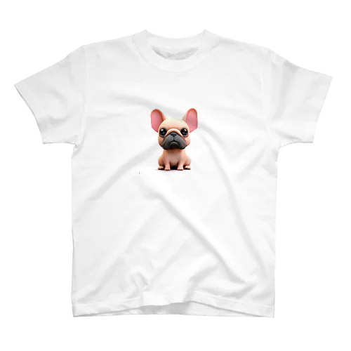 3Dイラスト　フレンチブルドック Regular Fit T-Shirt