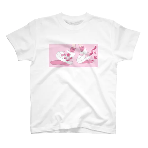 空想スニーカー　Pink×Pink Regular Fit T-Shirt