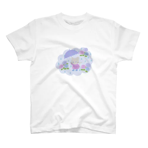 あじさいにゃんこ Regular Fit T-Shirt