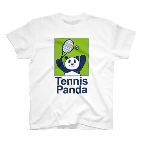 パンダ・テニス・TENNIS・アイテム・デザイン・ラケット・ガット・イラスト・スポーツ・Tシャツ・サーブ・かっこいい・かわいい・選手・画像・ボール・王子・絵・オリジナル（C） スタンダードTシャツ