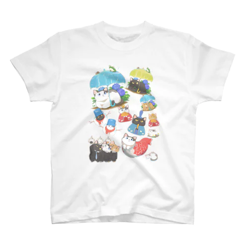 いろんなちろ&まめこ&ふーこ_プチイラスト スタンダードTシャツ