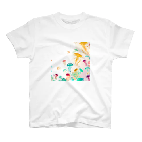 クラゲ　カラフルクリアデザイン01【背景無】 Regular Fit T-Shirt