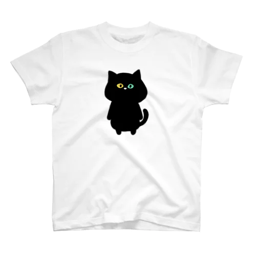 黒猫 しじみさん Regular Fit T-Shirt