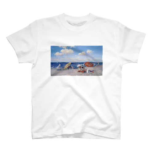 海辺にて ウィリアム・メリット・チェイス スタンダードTシャツ