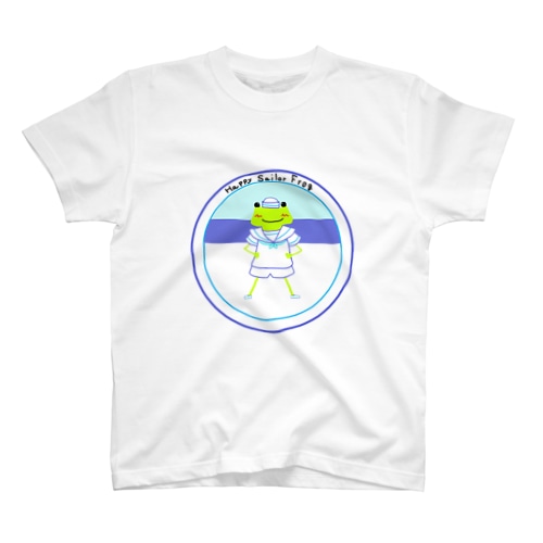 ハッピーカエルくん水兵ボーイ空と海 Regular Fit T-Shirt