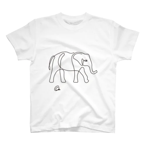 One_Line_Elephant Regular Fit T-Shirt