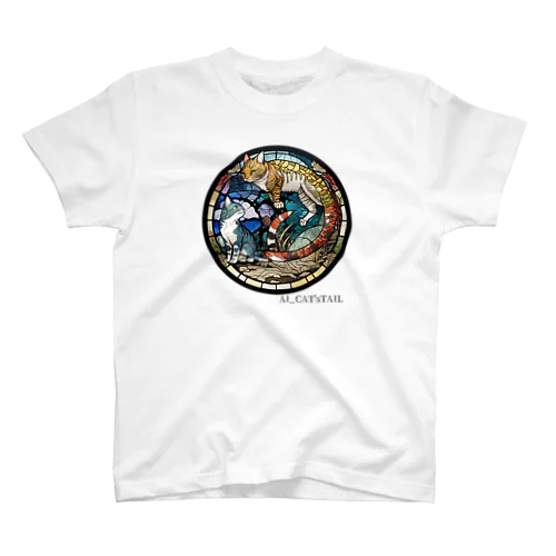 AI_CAT'sTAIL　猫と幽霊猫　T Regular Fit T-Shirt