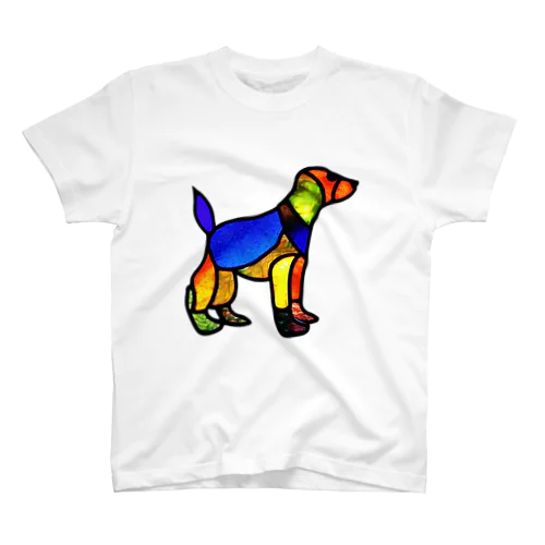 ステンドグラス風の犬 Regular Fit T-Shirt