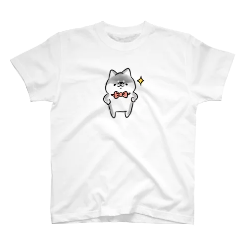 ほんわか黒しば(えっへん) Regular Fit T-Shirt