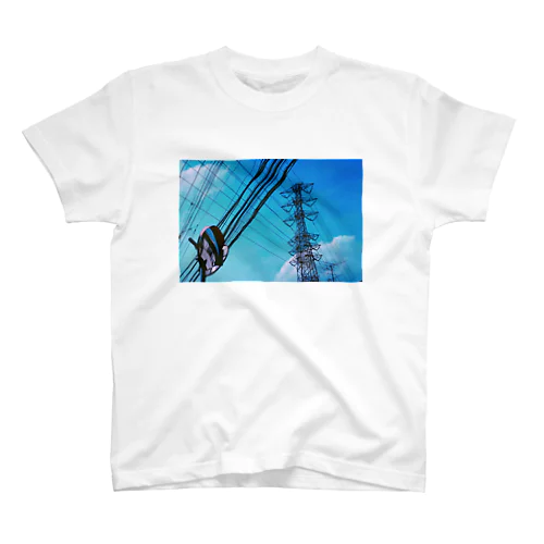 青空と電線、 Regular Fit T-Shirt