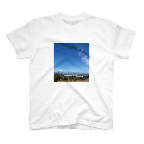 富士山と海（スケッチバージョン） Regular Fit T-Shirt