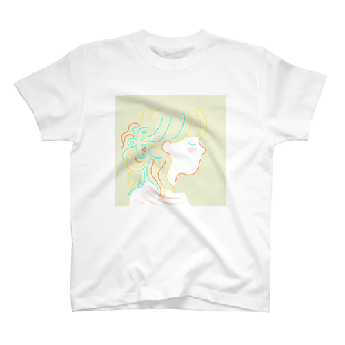 大きなヘアクリップの女の子 Regular Fit T-Shirt