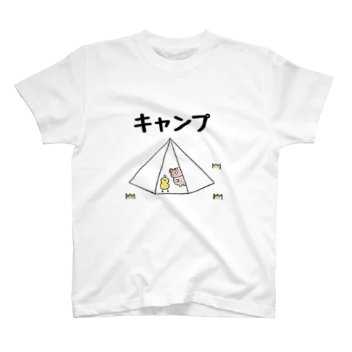 色鉛筆くま【キャンプ】 Regular Fit T-Shirt