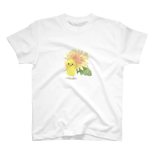 花とヒヨコシリーズ１ Regular Fit T-Shirt