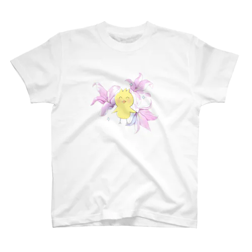 花とヒヨコシリーズ２ Regular Fit T-Shirt