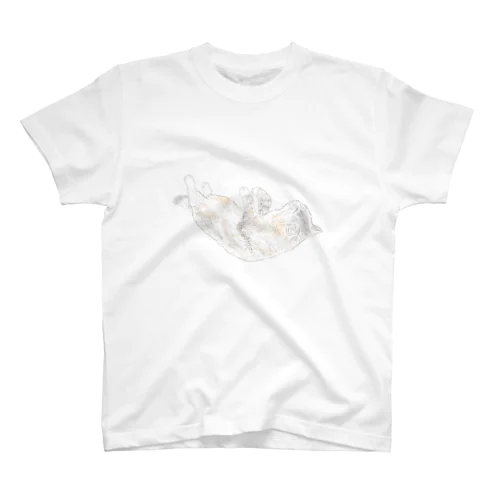 公園でひなたぼっこしている三毛猫ちゃん Regular Fit T-Shirt