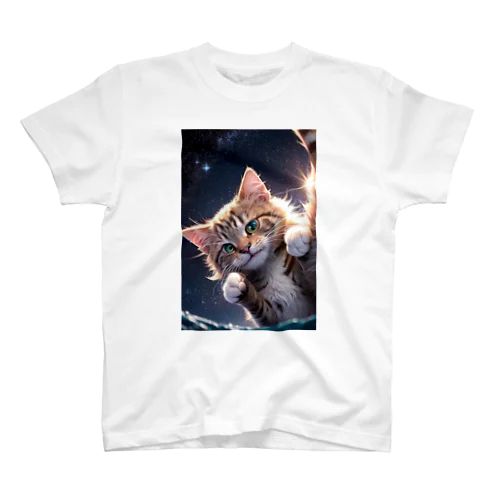 宇宙に弾ける襲い来る猫。 スタンダードTシャツ