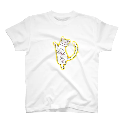 踊る白猫 Regular Fit T-Shirt