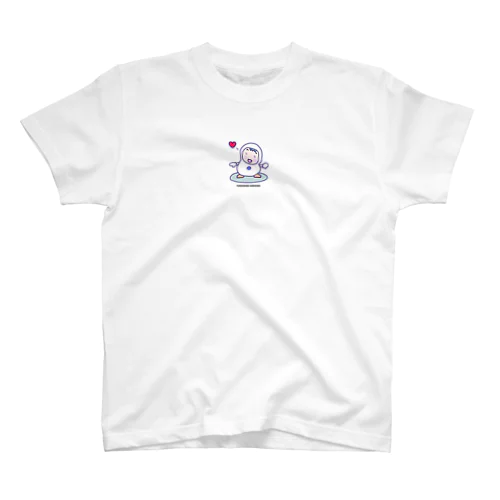 ゆきだるまが大好き＊mini＊青 Regular Fit T-Shirt