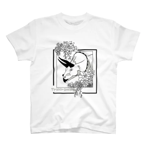 恐竜と多肉（トリケラトプス） Regular Fit T-Shirt