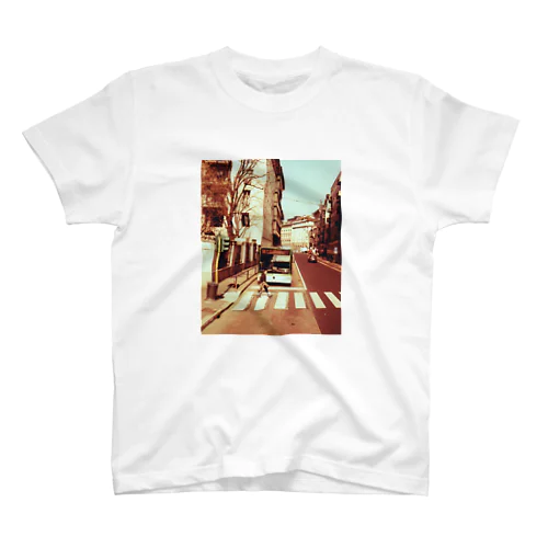 cityscape_pale green Regular Fit T-Shirt