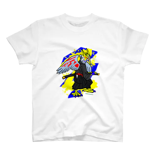 刀と猛禽類イメージのドラゴン Regular Fit T-Shirt