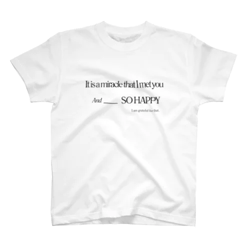 SO HAPPY　シンプル Regular Fit T-Shirt