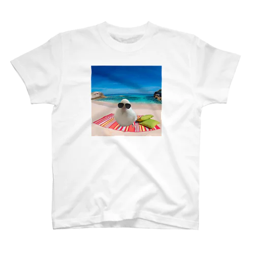 いんこ on the beach Regular Fit T-Shirt