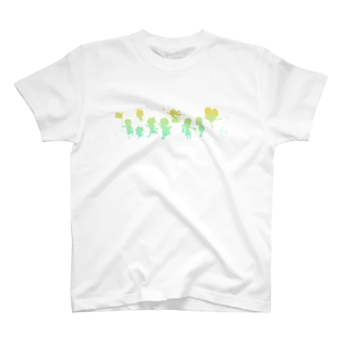 緑髪ちゃんズ グラデーション Regular Fit T-Shirt