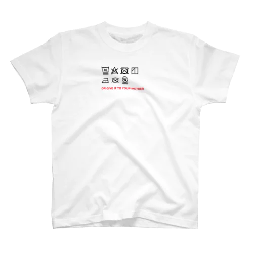 洗濯タグプリントT shirts Regular Fit T-Shirt