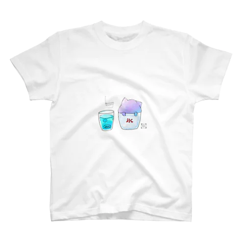 ねことくらげとミトコンドリアとかき氷 スタンダードTシャツ