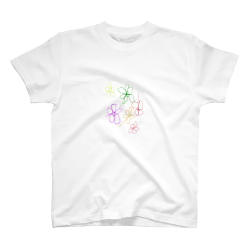 楽しみに待つコスモスの花 スタンダードTシャツ