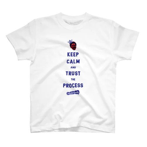 ’TRUST THE PROCESS‘ Blue.edit Regular Fit T-Shirt