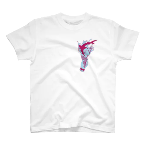 サメとアイス（ピンク） スタンダードTシャツ