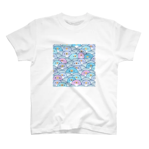 青海波×ペンギン×わらわら スタンダードTシャツ