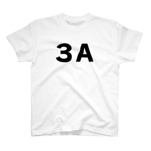 ３A（文字：黒） Regular Fit T-Shirt