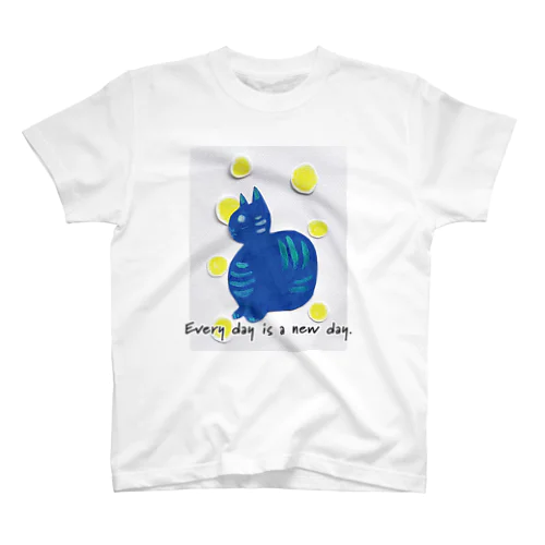 Cat blue  Regular Fit T-Shirt