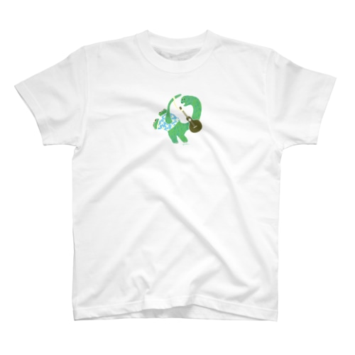 パンツをはいたブラキオサウルス、ウクレレひっさげて Regular Fit T-Shirt