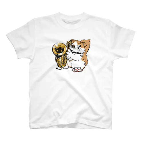 テナーサックスを吹く猫 スタンダードTシャツ