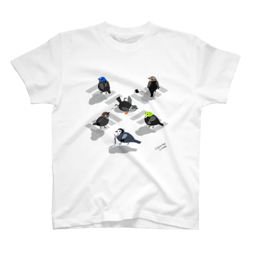 鳥マンの交差点（サインが付き） Regular Fit T-Shirt
