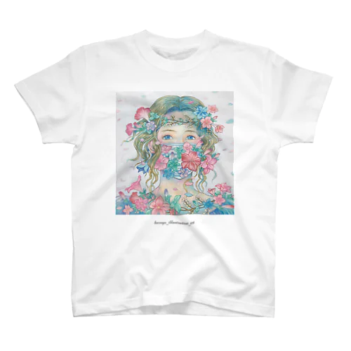 お花が守りマスク Regular Fit T-Shirt