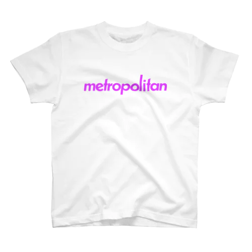 metropolitan logo Tシャツ　ピンク スタンダードTシャツ