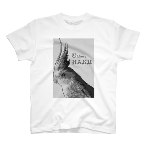 Okame HAKU (グレー) スタンダードTシャツ