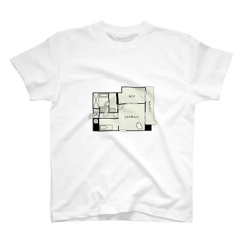 間取りとお文具 1LDKO(お文具) スタンダードTシャツ