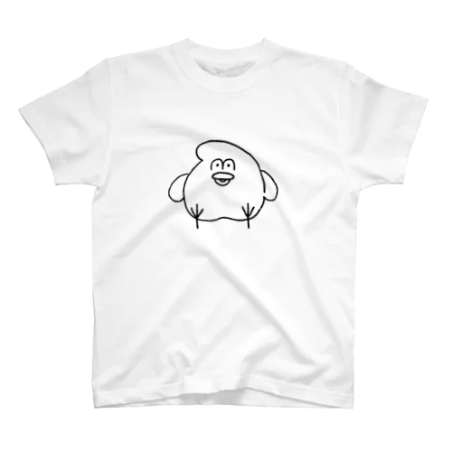 とりもち(モノクロ) Regular Fit T-Shirt